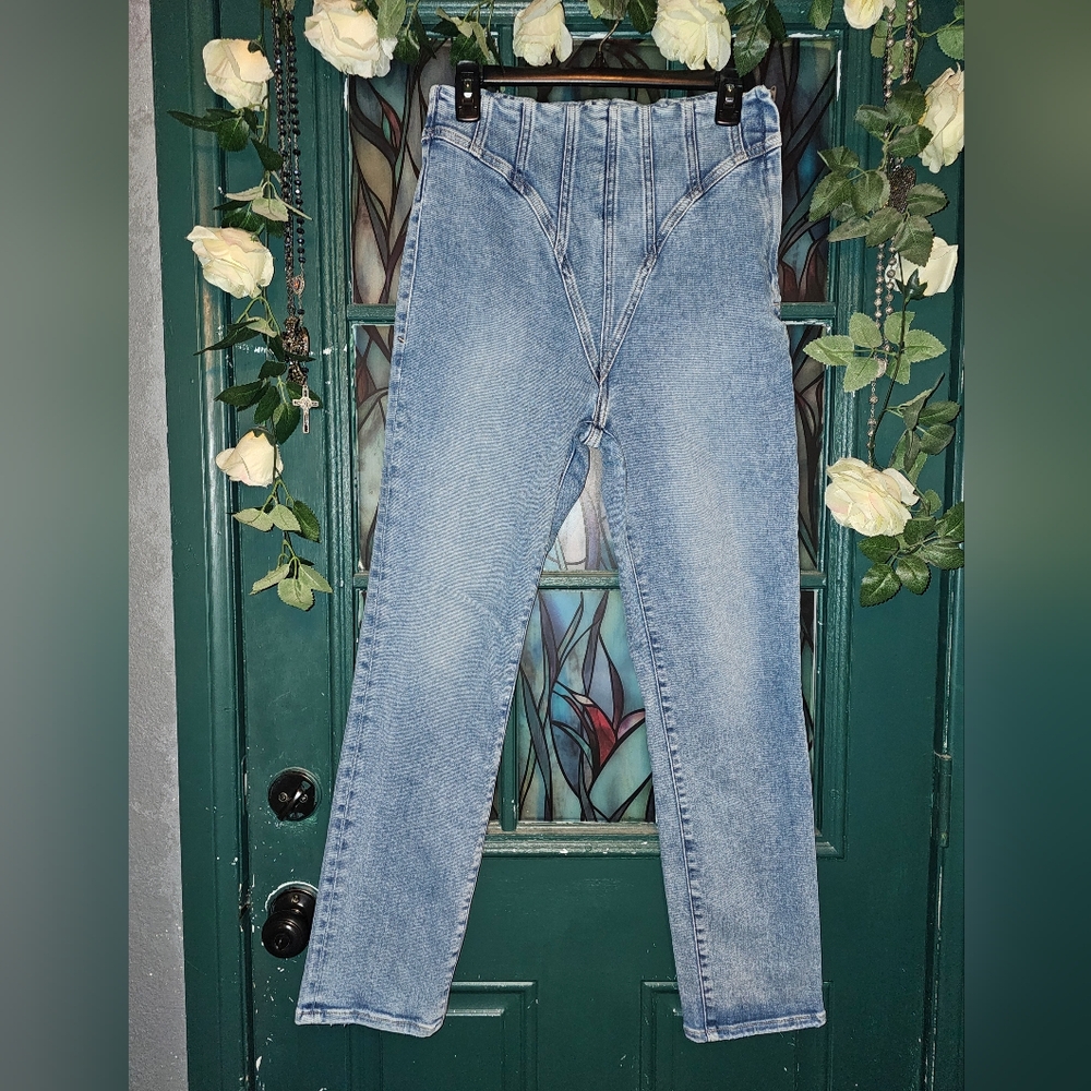 Good American Corset Style High Rise Straight Leg Jeans 10/30 A13